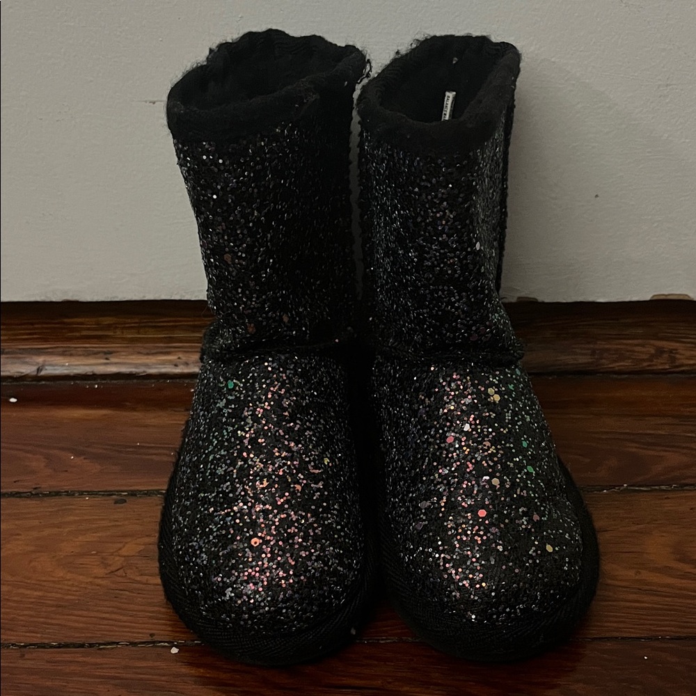Sparkly Black Kids Boots